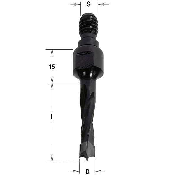 Фото 5x30x Z=2+2 S=M8/9 LH Сверло с резьбовым хвостовиком в интернет-магазине ToolHaus.ru